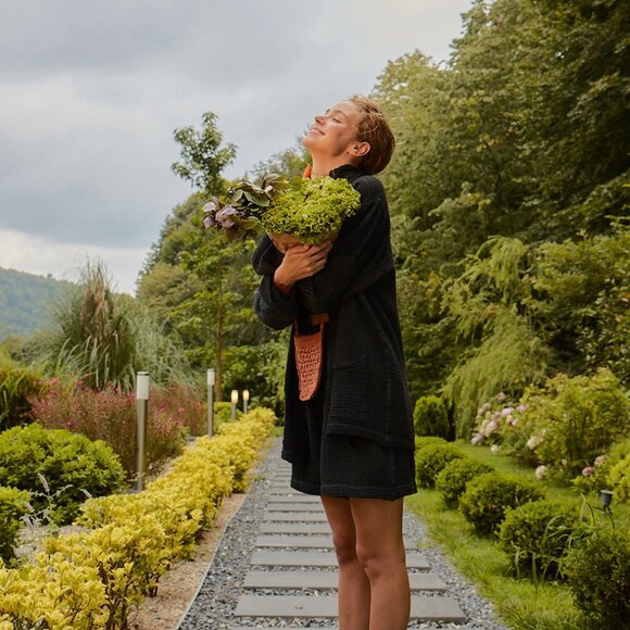 Ikikiz Pokoloko Crinkle Jacket Gauzy Oversized Boho Cardigan Sweater Jacket Coat - Picture 4 of 15